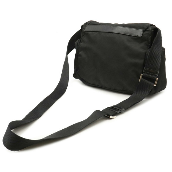Prada Nylon Shoulder Leather Crossbody Nero Black Bag - Picture 1 of 8